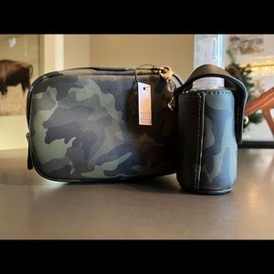 White House Black Market Camo Beauty Bag and Spray Bottle